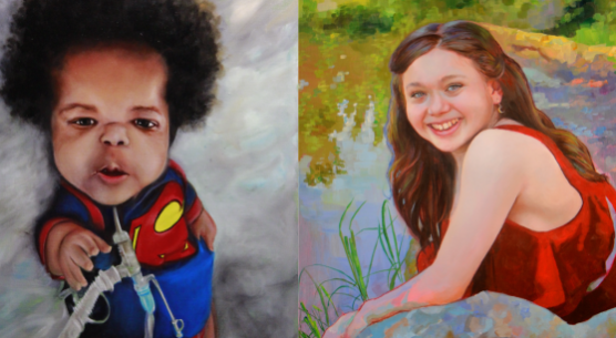 Two portraits of children from this year's Beyond the Diagnosis exhibit.  
